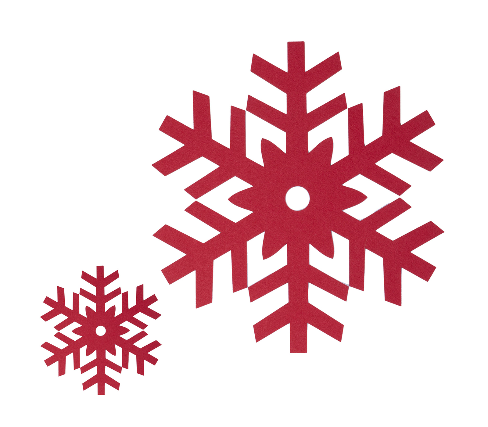 Χριστουγεννιάτικο Σουπλά Nef-Nef (2τμχ) Felt Snow Flake Red
