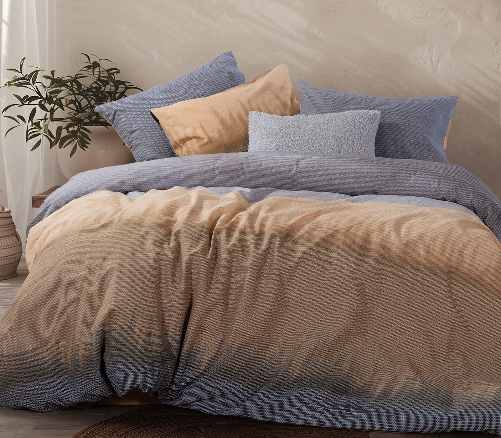 Υπέρδιπλα Σεντόνια Με Λάστιχο Nef-Nef Homeware (Σετ) Honor 240X270 Honey