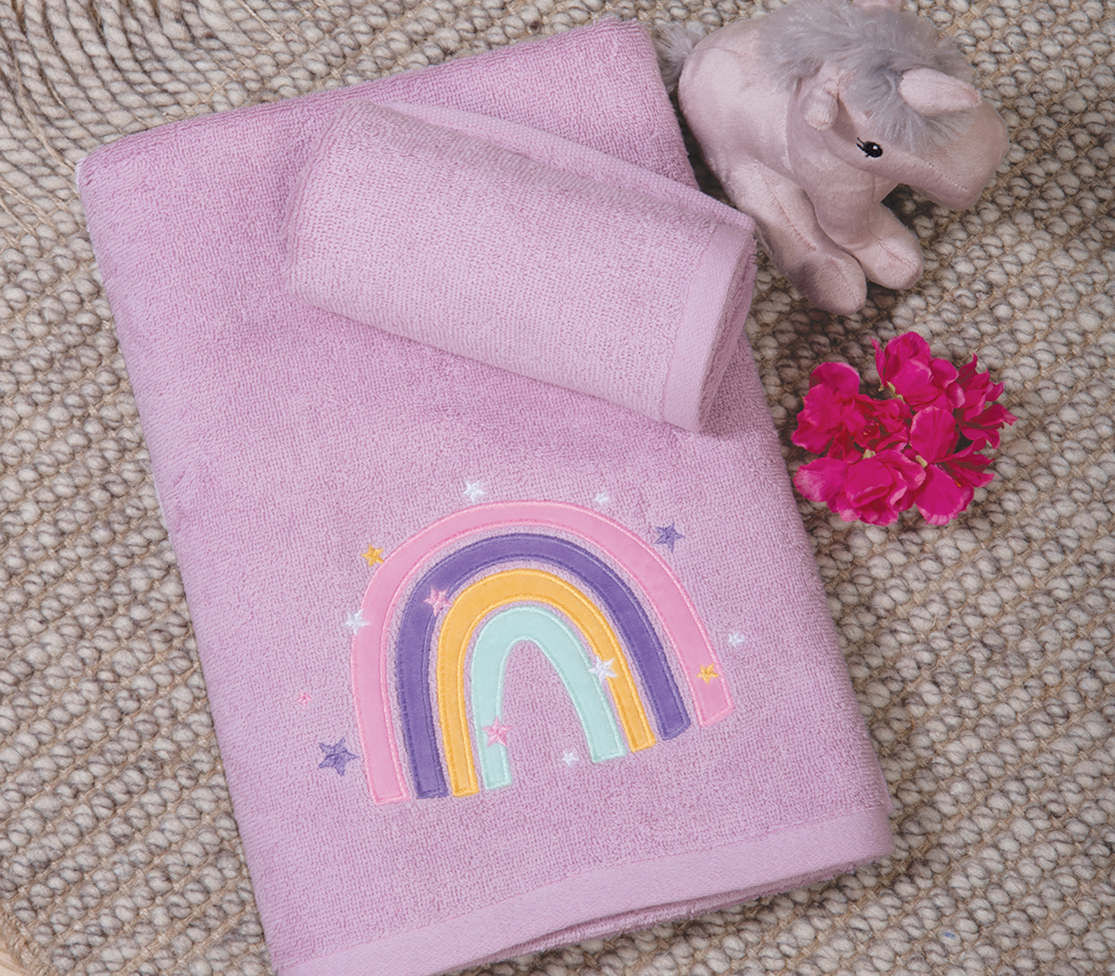 Παιδικές Πετσέτες Nef-Nef Homeware (Σετ) Water Rainbow Lilac