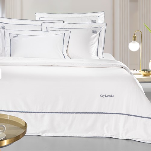 Παπλωματοθήκη Υπέρδιπλη Guy Laroche (Σετ) Elite White/Marine 250X240