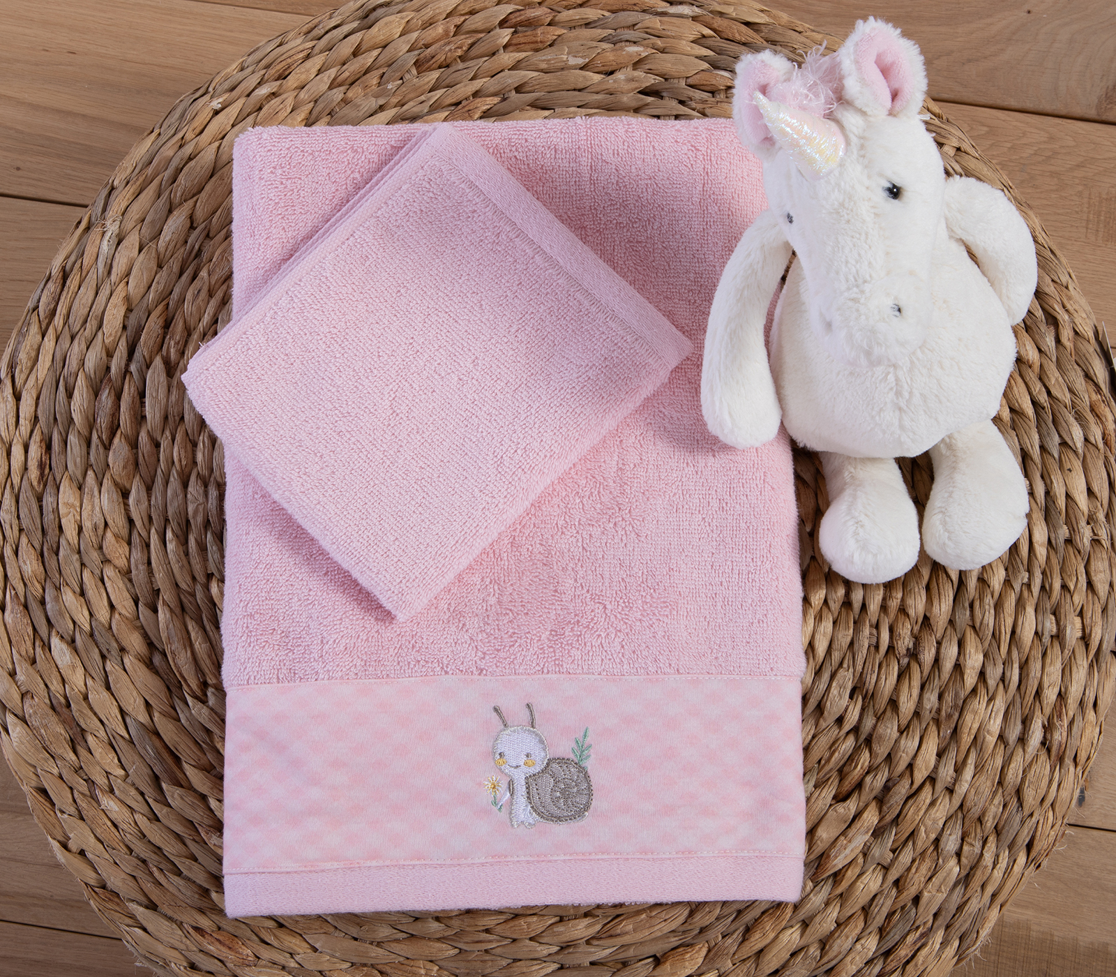 Βρεφικές Πετσέτες Nef-Nef Homeware (Σετ) Cute Snail Light Lilac