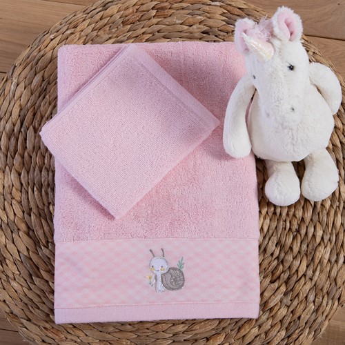 Βρεφικές Πετσέτες Nef-Nef Homeware (Σετ) Cute Snail Light Lilac