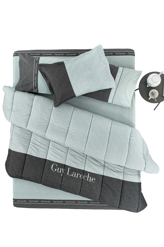 Πάπλωμα Υπέρδιπλο Guy Laroche Kent  Aqua-Grey Suede  220X240