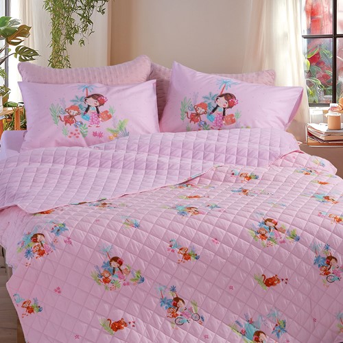Παιδικό Κουβερλί Nef-Nef Homeware Welcome To India 180X240 Pink