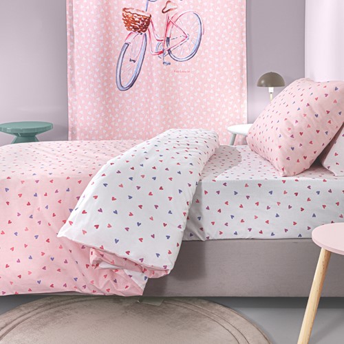 Παιδικά Σεντόνια Guy Laroche (Σετ) Amore Pink 100X200+28 Με Λάστιχο