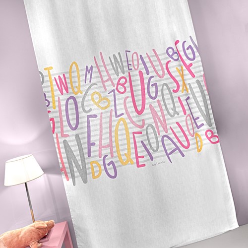 Κουρτίνα Guy Laroche Letters 145x270 Pinky