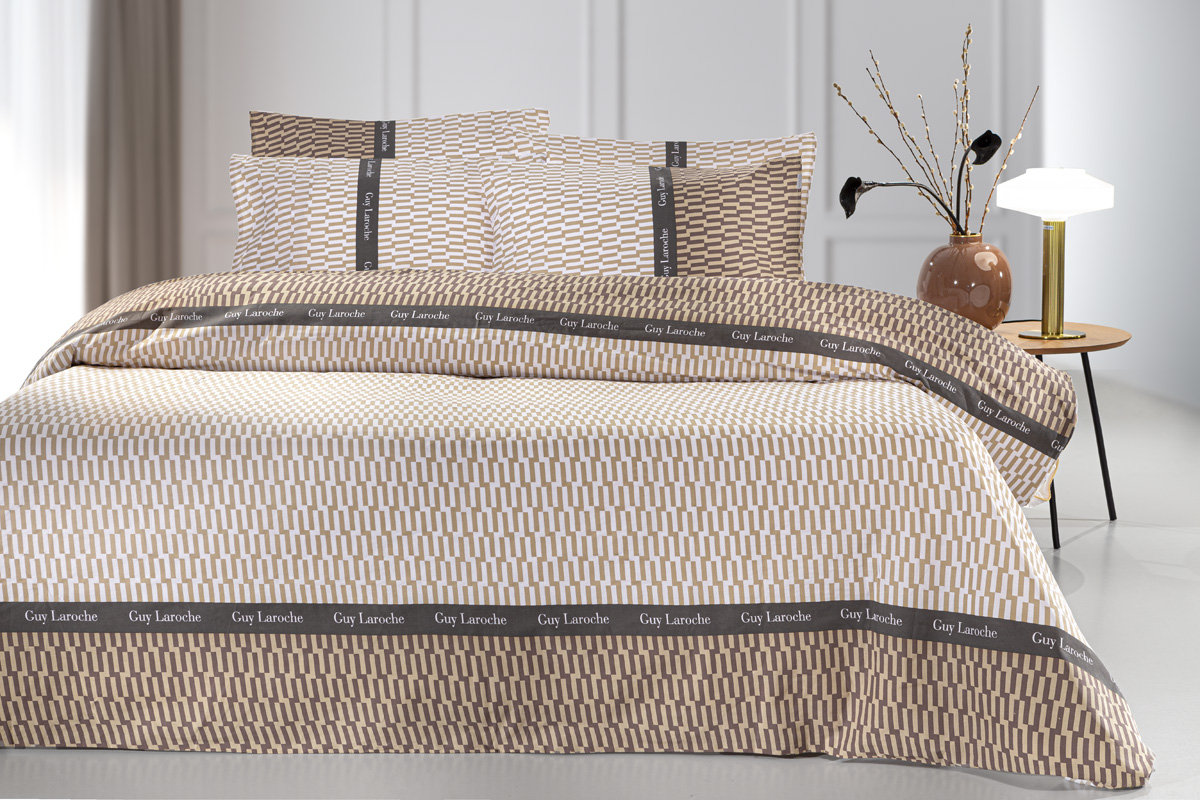 Σεντόνια Ημίδιπλα Guy Laroche (Σετ) Status Beige 180X265 