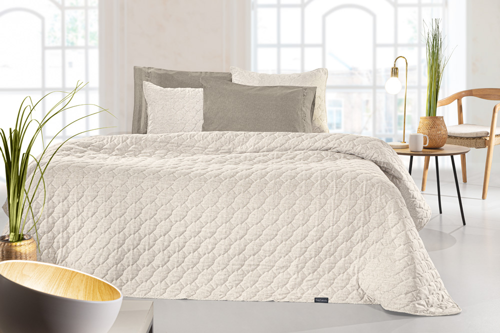 Κουβερλί King Size Guy Laroche (Σετ) Kiara 250X240 Natural
