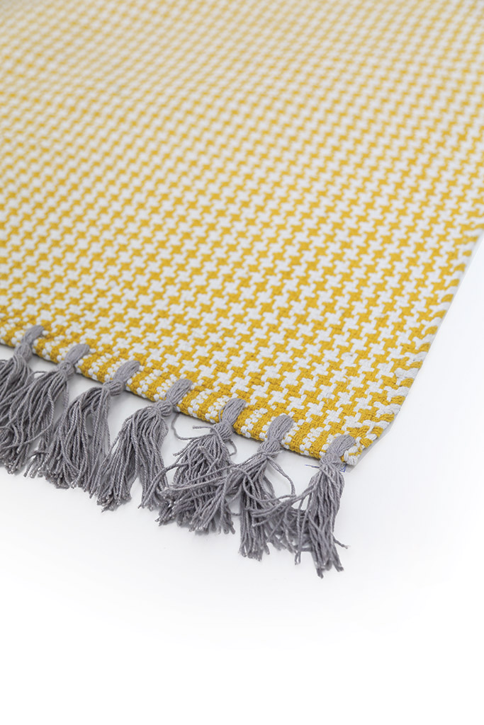 Χαλί Urban Cotton Kilim Royal Carpet 1.60X2.30 - Hounstooth Yellow