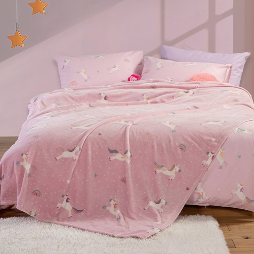 Παιδική Κουβέρτα Nef-Nef Homeware Unicorns Style 160Χ220 Lilac