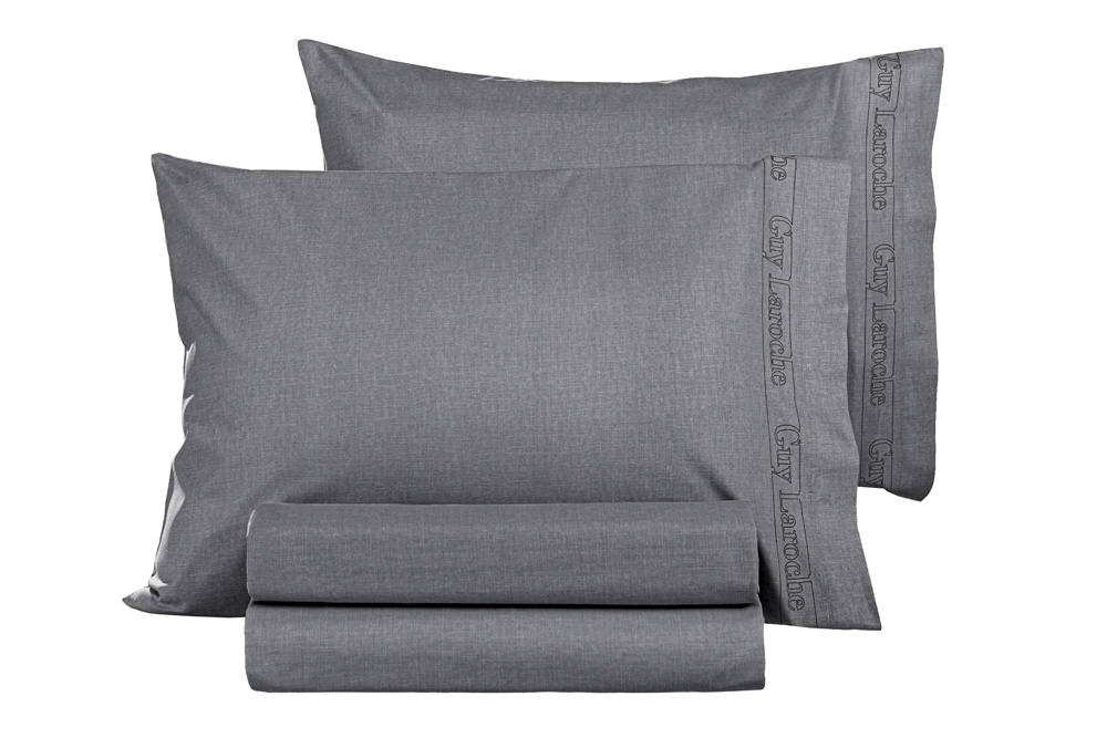 Σεντόνι Yπέρδιπλο Μεμονωμένο Guy Laroche Color Plus Anthracite 240X270