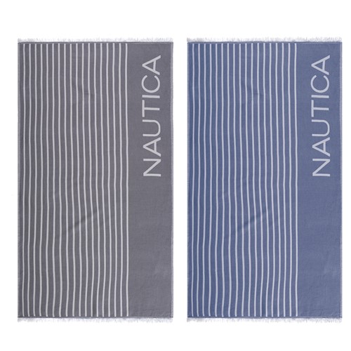 Πετσέτα Θαλάσσης Nef-Nef Nautica Stripe 90X170 Grey