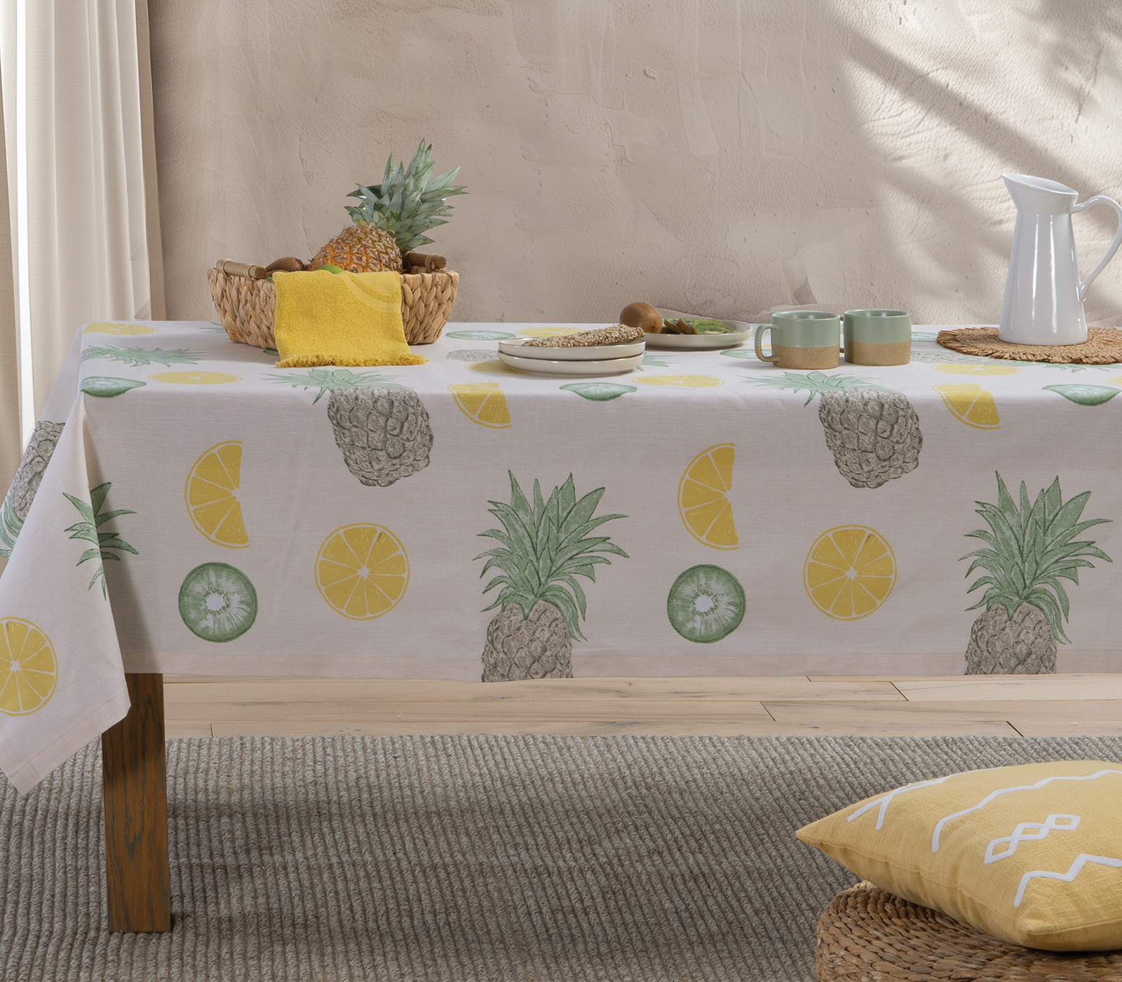 Αλέκιαστο Τραπεζομάντηλο Nef-Nef Homeware Coctail 140x180 Cream