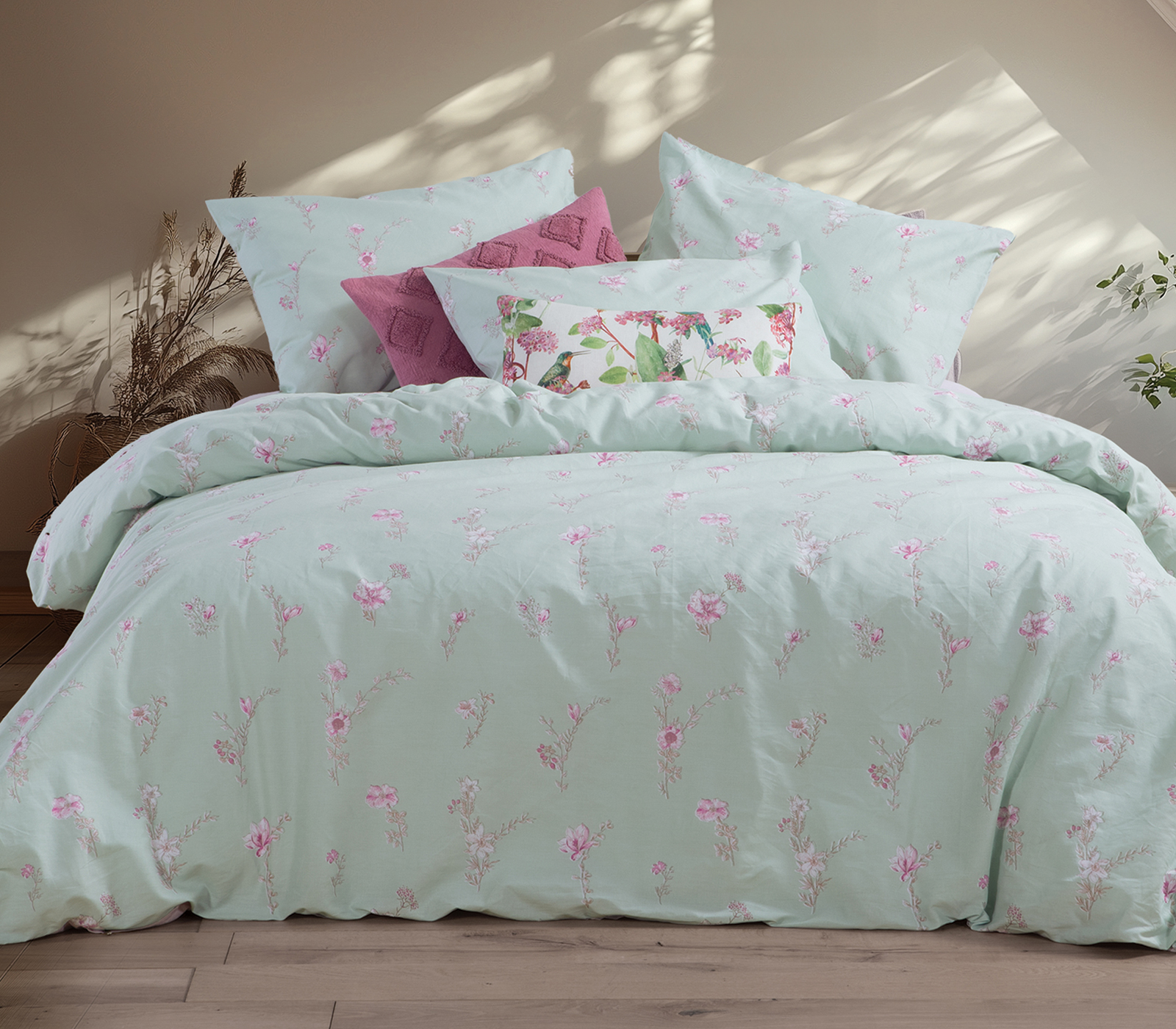 Σεντόνια King Size Nef-Nef Homeware Irida Mint  (με λάστιχο)