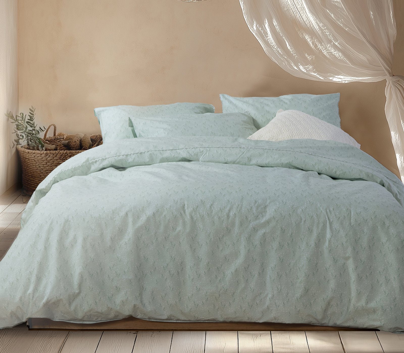 Παπλωματοθήκη Υπέρδιπλη Nef-Nef Homeware Josefine 240x230 Mint