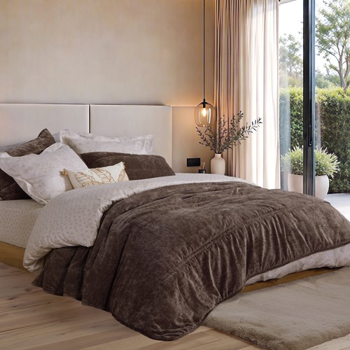 Κουβερτοπάπλωμα Υπέρδιπλο Nef-Nef Homeware Vania 240x220 Coffee