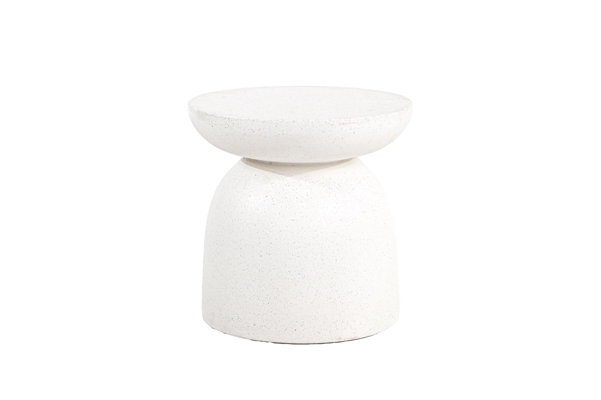 Βοηθητικό Τραπέζι Rieti Terazzo White Round (40x40x40) Soulworks