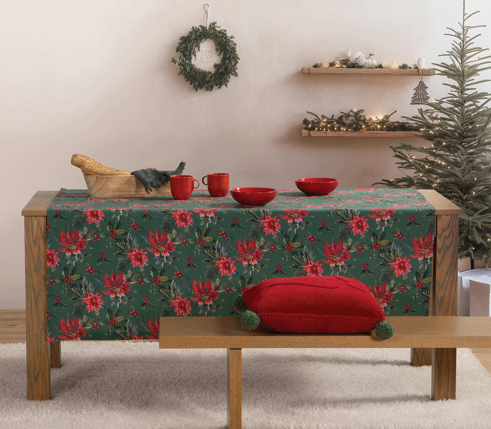 ΤΡΑΠΕΖΟΜΑΝΤΗΛΟ Nef-Nef Homeware Mistletoe 140X180