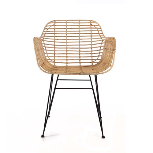 Καρέκλα Τραπεζαρίας με μπράτσα Marea Black legs (57x60x82) Soulworks 0300087