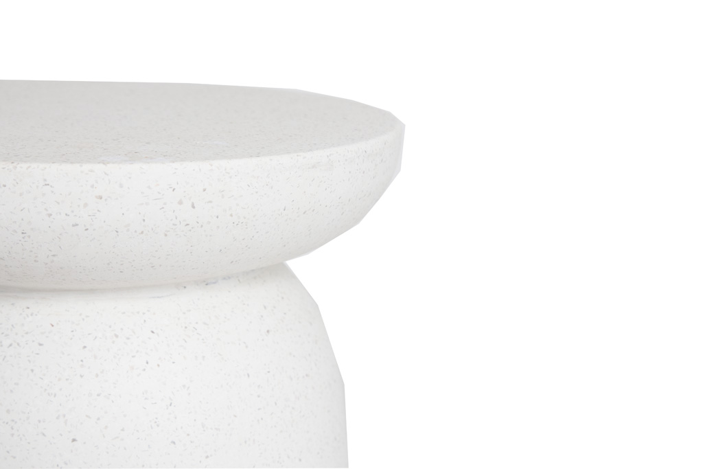 Σκαμπό Rieti Terazzo White (35x35x45) Soulworks