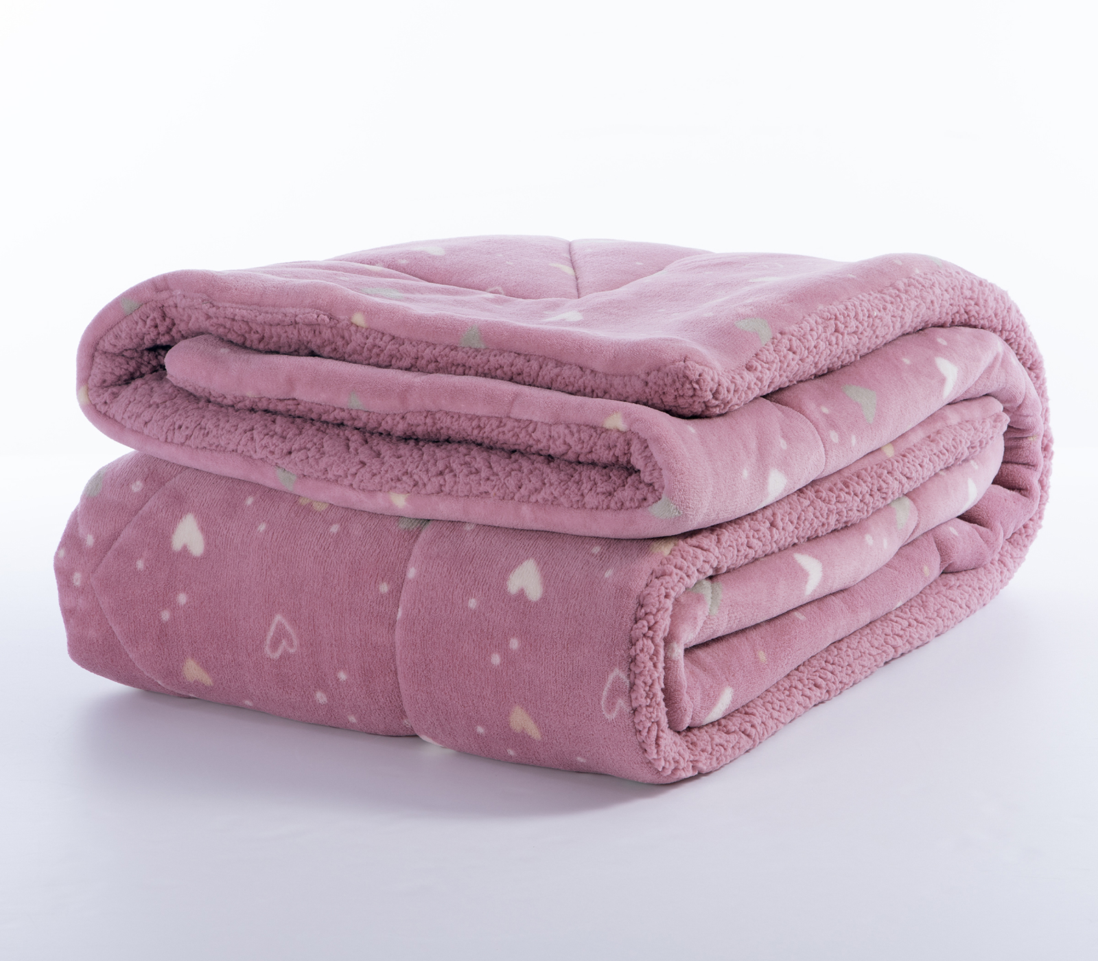 Παιδικό Κουβερτοπάπλωμα Μονό Nef-Nef Homeware Hearts Look Space 160X220 Rose