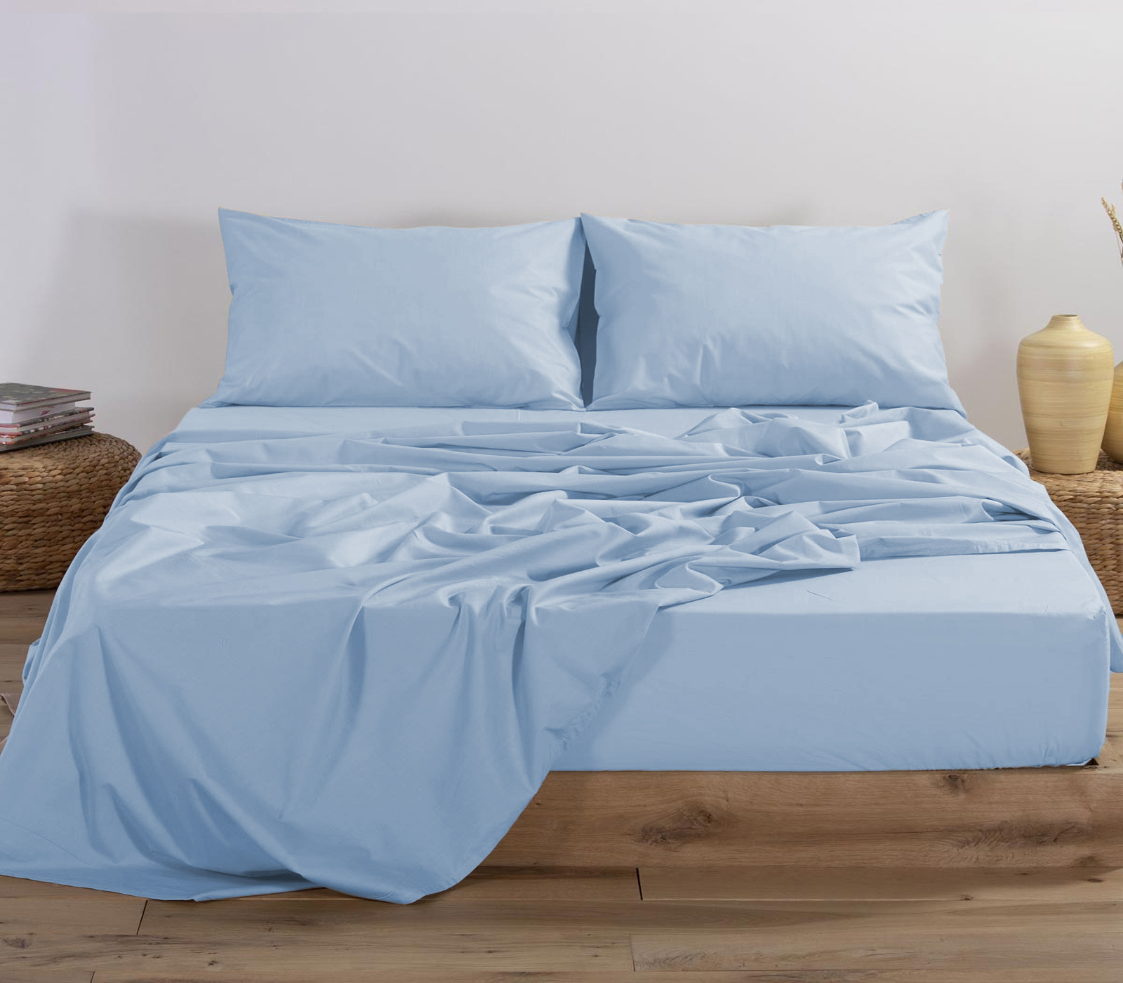  Σεντόνι Υπερδιπλο Nef-Nef Homeware Basic 240X270 L.Blue