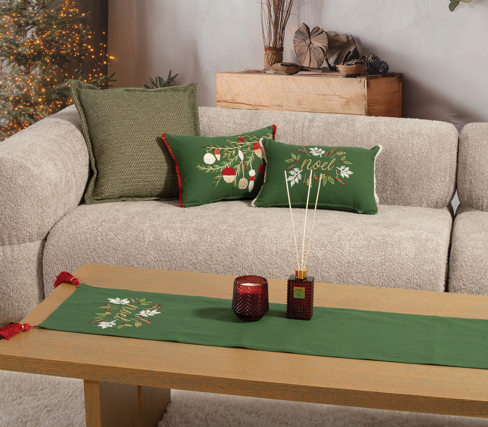 ΧΡΙΣΤΟΥΓΕΝΝΙΑΤΙΚΗ ΤΡΑΒΕΡΣΑ NOEL VERDE 33X150 NEF-NEF HOMEWARE