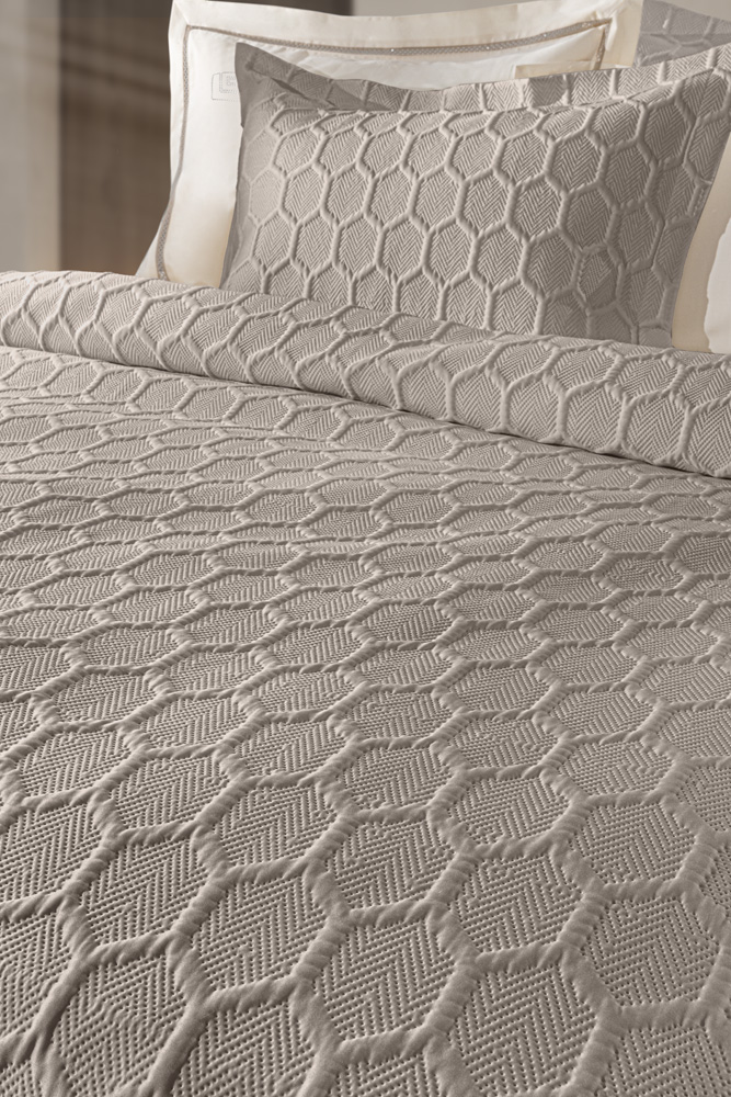 Κουβερλί King Size Guy Laroche (Σετ) Hive 250x240 Taupe 