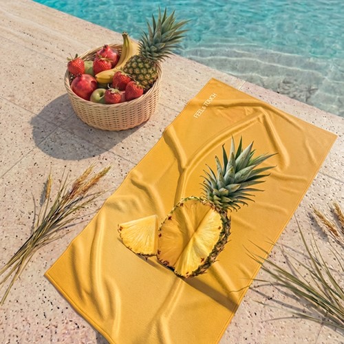 Πετσέτα Θαλάσσης Feel and Touch Printed Fruits No.6 Pineapple 80X160