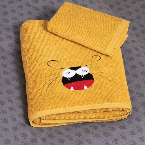 Παιδικές Πετσέτες Nef-Nef (Σετ 2τμχ) Angry Lion Gold
