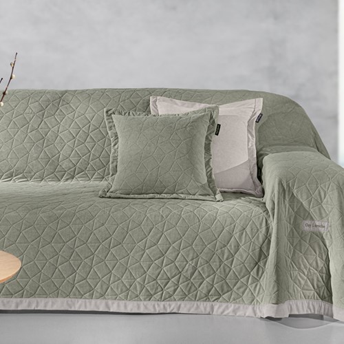 Ριχτάρι Διθέσιο Guy Laroche Avalon Cement 170x250 + Μαξιλάρι 42X42+3