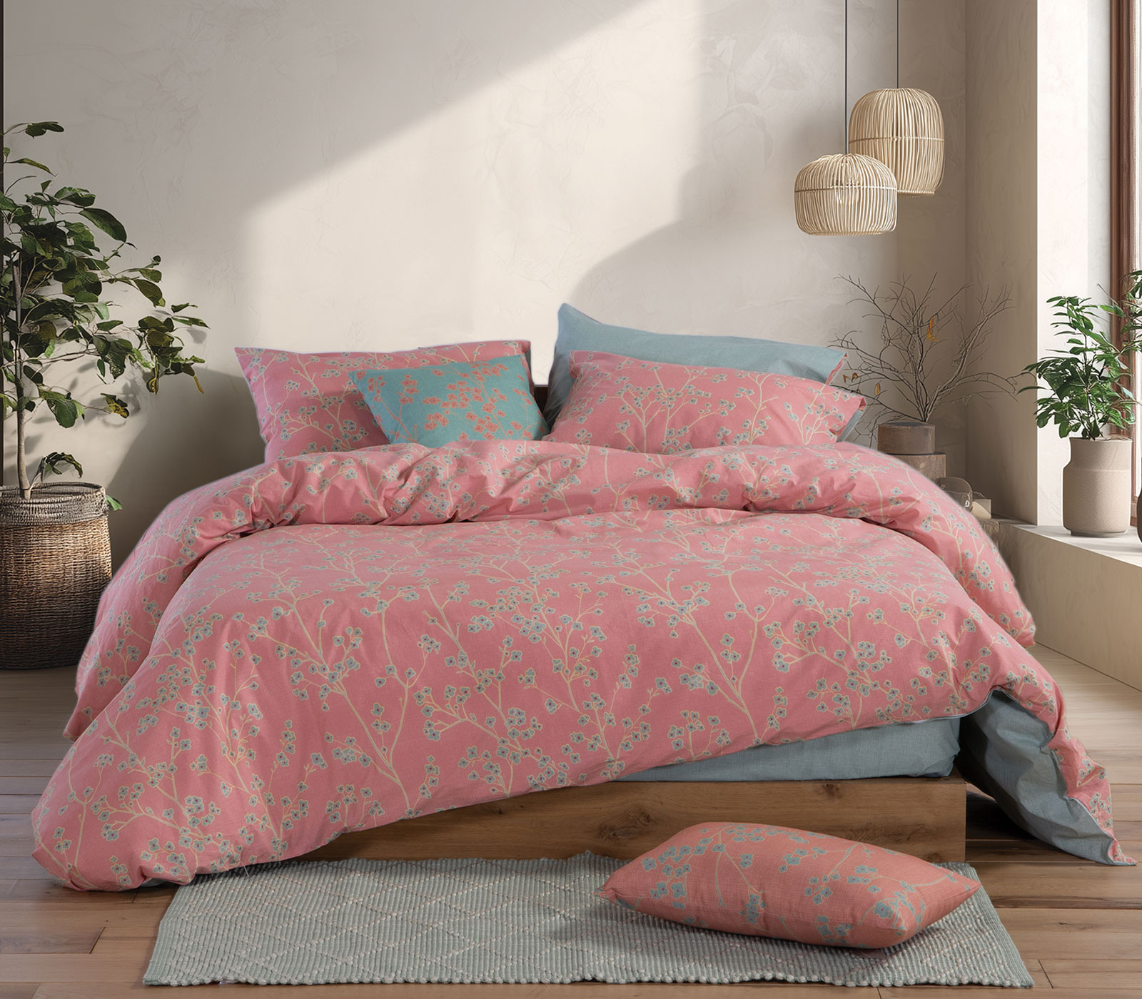 Σεντόνια Υπέρδιπλα  Nef-Nef Homeware (Σετ) Florina  240x270 Coral