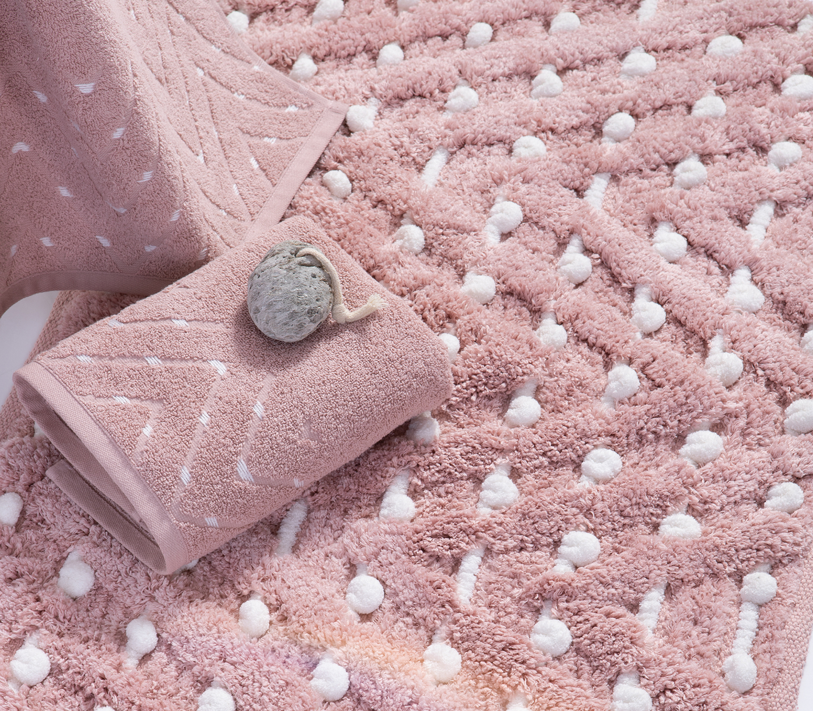 Σετ Πετσέτες Nef-Nef Homeware 3τμχ Cheville Pink