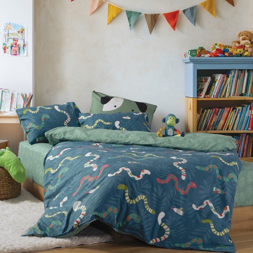 Παιδικά Σεντόνια Nef-Nef Homeware Μονά (Σετ) με Λάστιχο Warms 170x260 Petrol