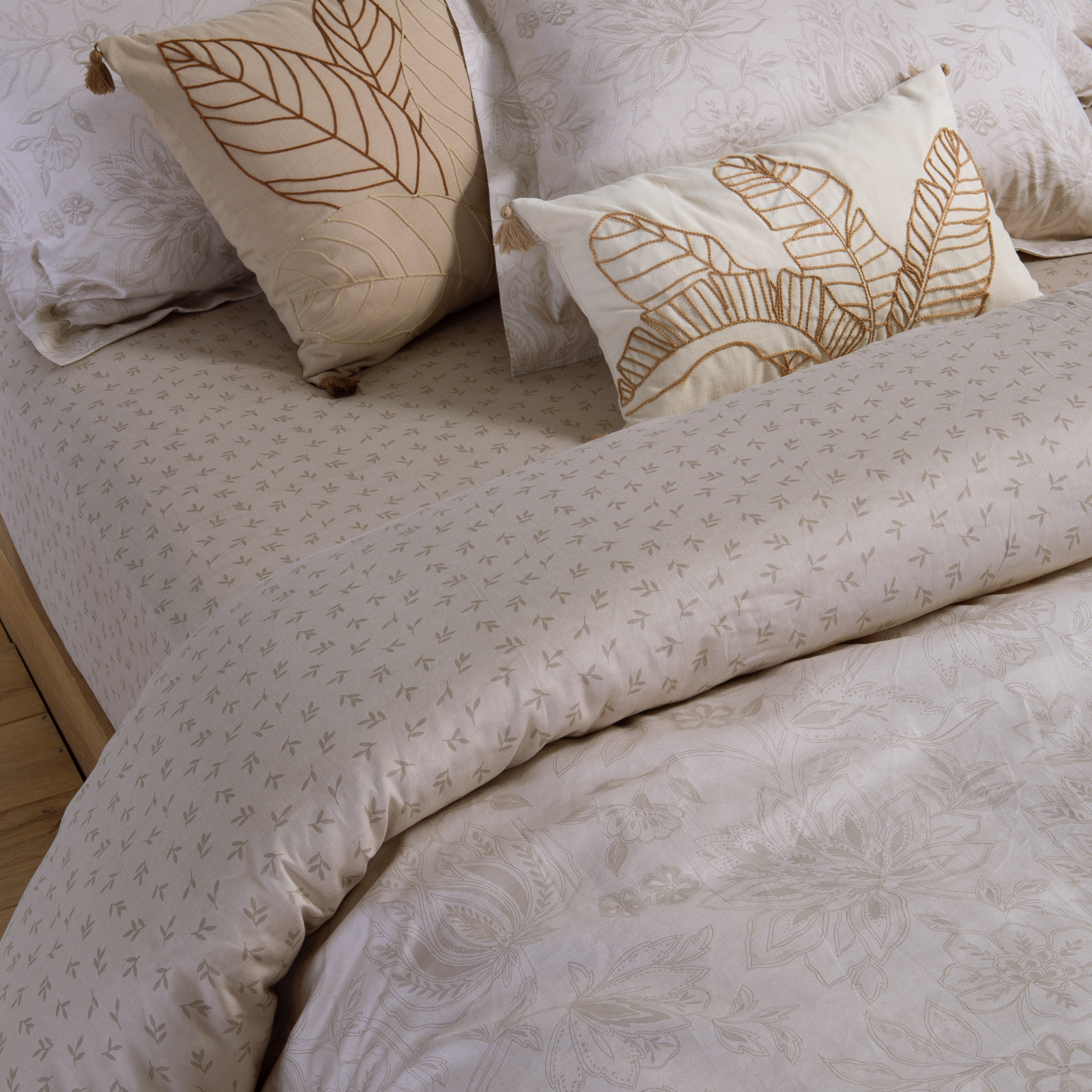 Υπέρδιπλα Σεντόνια Nef-Nef Homeware (Σετ) Βαμβακοσατέν με Λάστιχο Elinda  240Χ270 Εcru