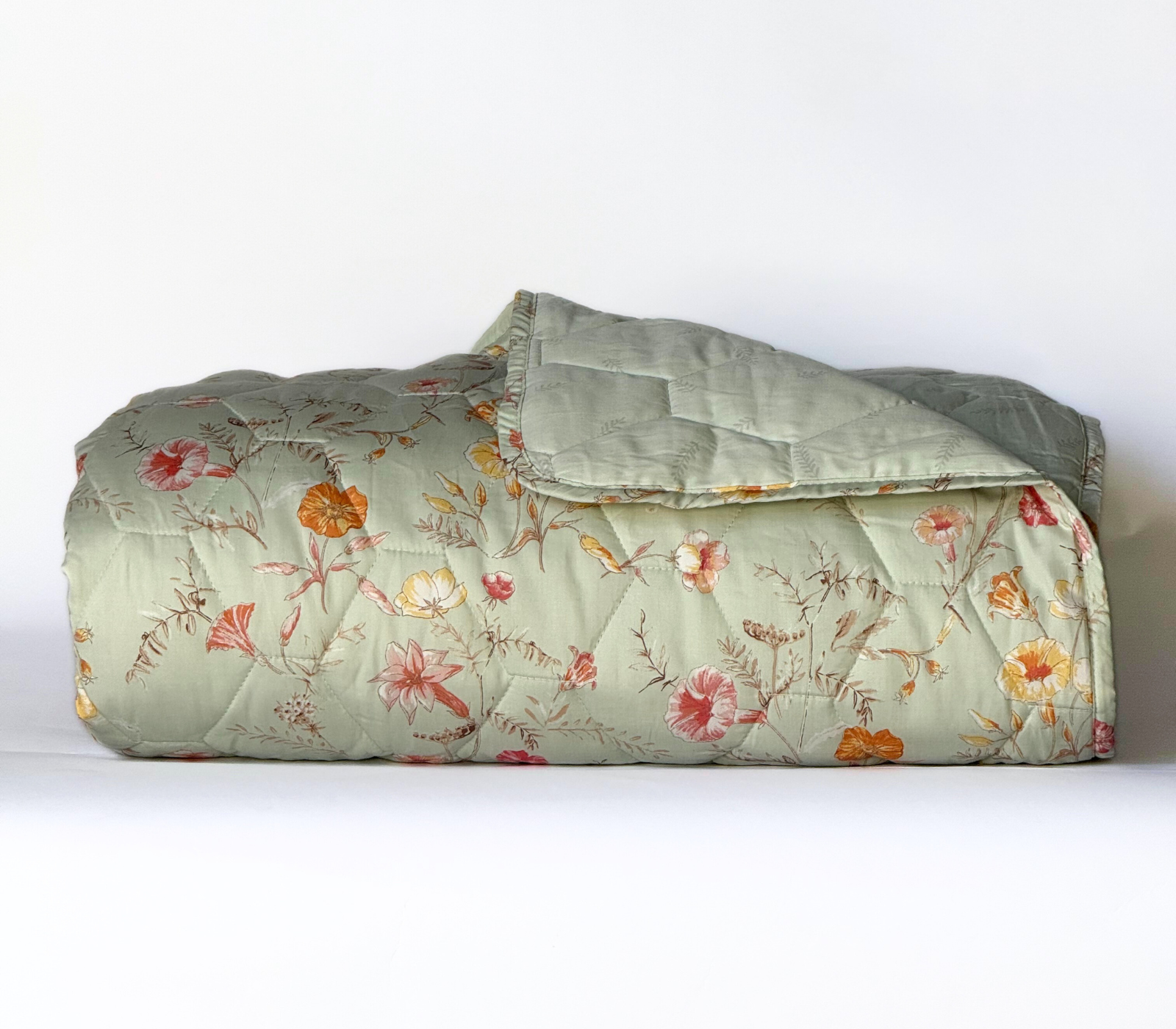 Κουβερλί Υπέρδιπλο Βαμβακοσατέν Nef-Nef Homeware Mimosa 240x230 Green
