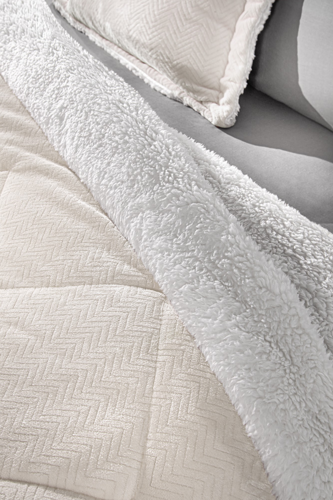 Κουβερτοπάπλωμα Υπε΄ρδιπλο Guy Laroche (σετ) Subline Ivory 220X240