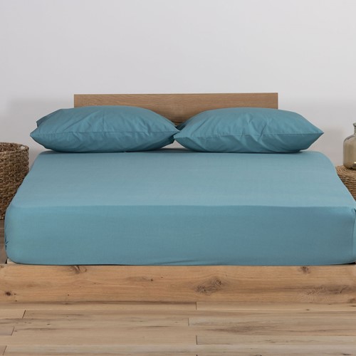 Σεντόνι Μεμονωμένο Nef-Nef Υπέρδιπλο 160x200+30 Jersey Με Λάστιχο Dusty Petrol