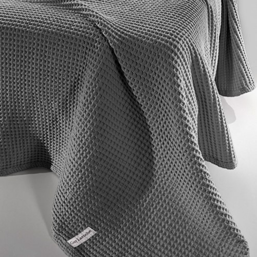 Κουβέρτα Πικέ Ημίδιπλη Guy Laroche Eternity Anthracite 160X240