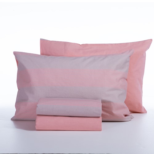 Σεντόνια Υπέρδιπλα Nef-Nef Homeware (Σετ) Casual Stripe 240Χ270 (με λάστιχο) Peach