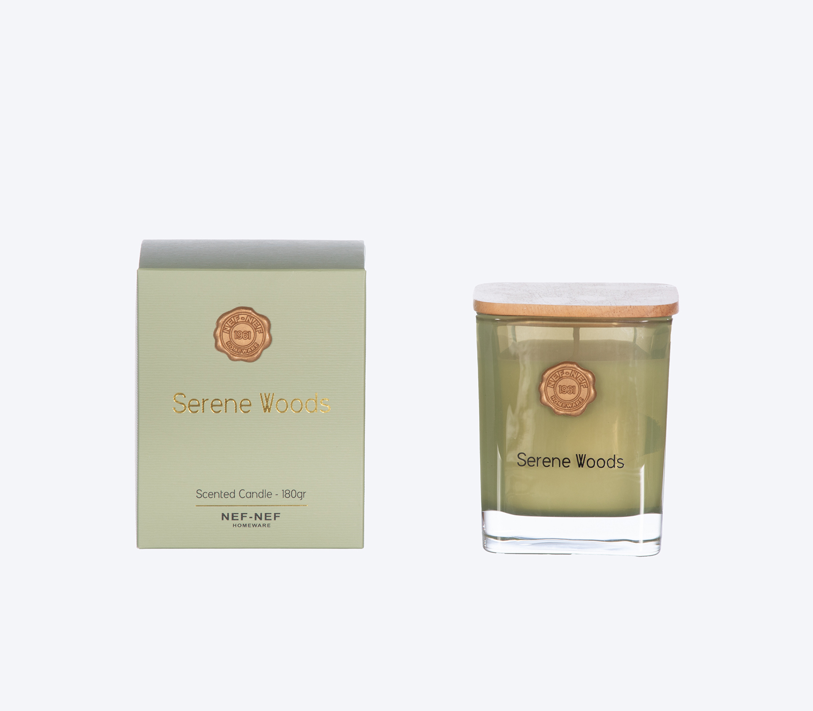 Αρωματικό Κερί Nef-Nef Homeware Serene Wood 180gr 