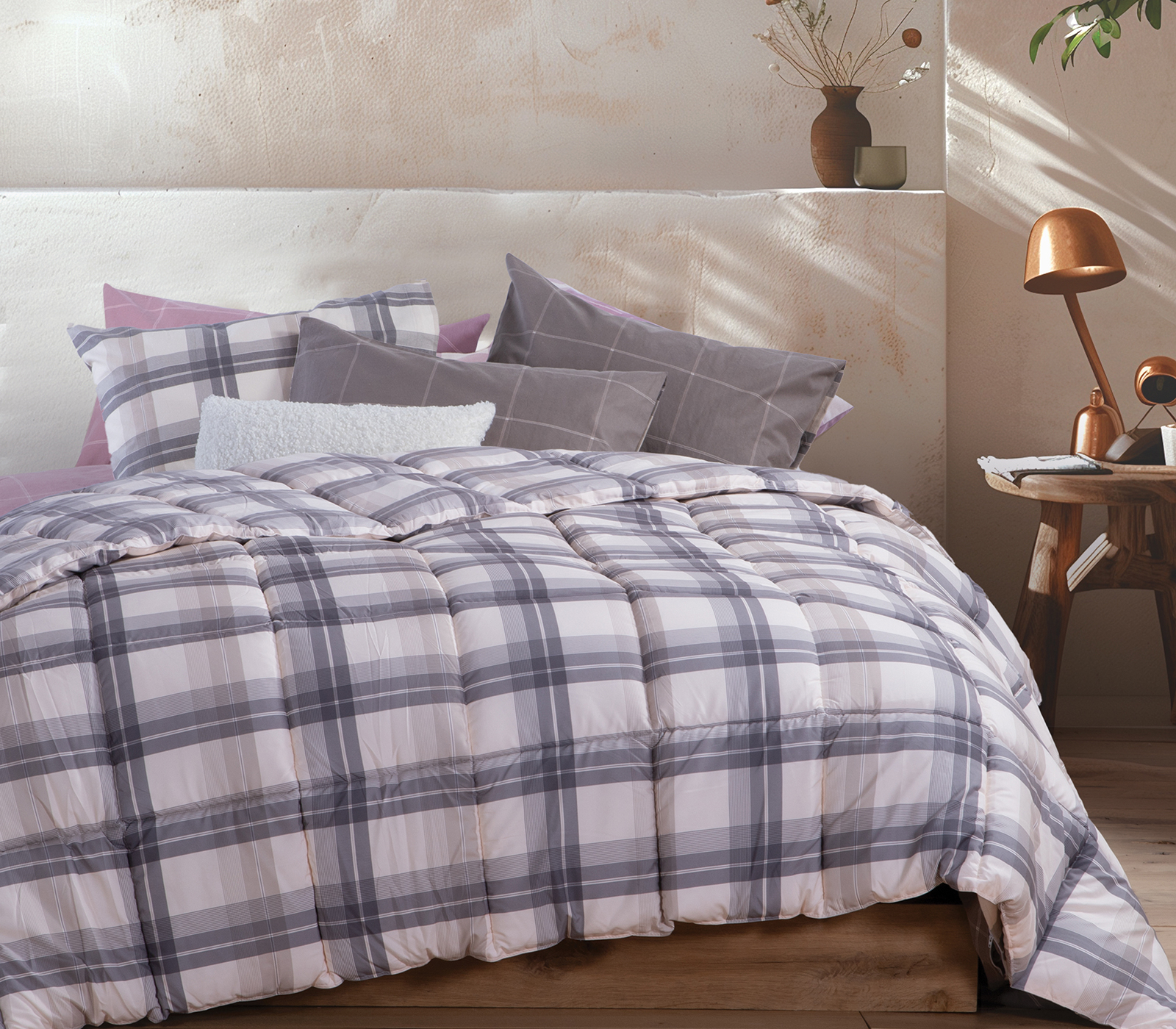 Πάπλωμα Υπέρδιπλο Nef-Nef Homeware Charlie 240X220 Grey