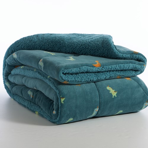 Παιδικό Κουβερτοπάπλωμα Nef-Nef Homeware Dinos On Wheels 160x220 Petrol