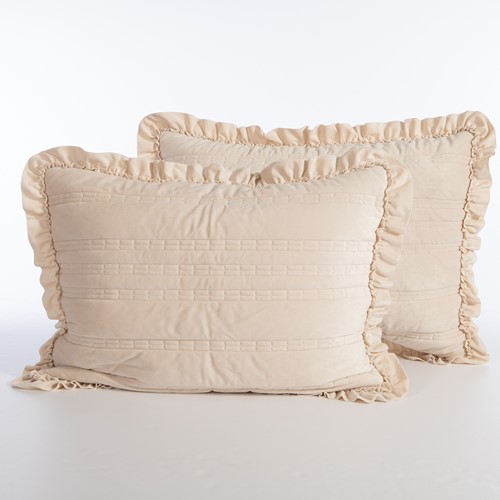Nef-Nef Homeware Μαξιλαροθήκη Sirion Σετ 2 τεμ. 52x72 Ecru