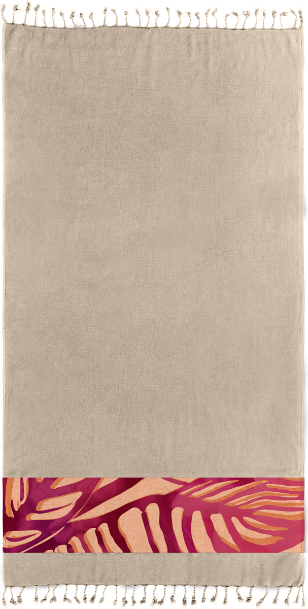 Πετσέτα Θαλάσσης Guy Laroche Pestemal 28 Beige 90x170