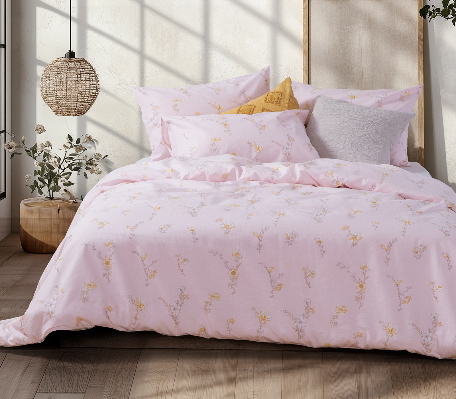 Σεντόνια King Size Nef-Nef Homeware Irida Pink (με λάστιχο)