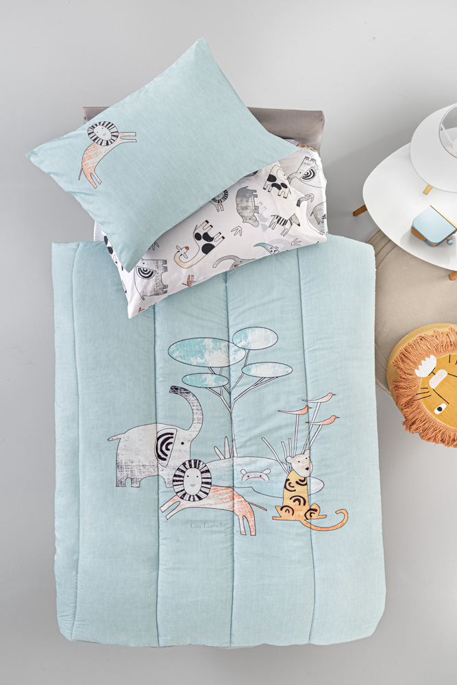 Παιδικό Κουβερλί Guy Laroche Zootopia Suede 160x230 Aqua Grey  