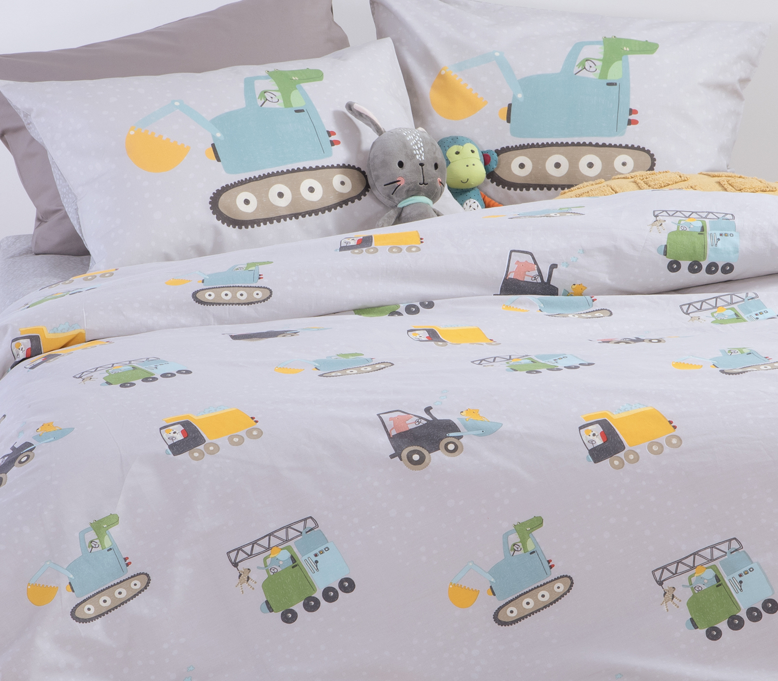 Παιδικά Σεντόνια Nef-Nef Homeware (Σετ)  Fun At Work 170x260 Grey