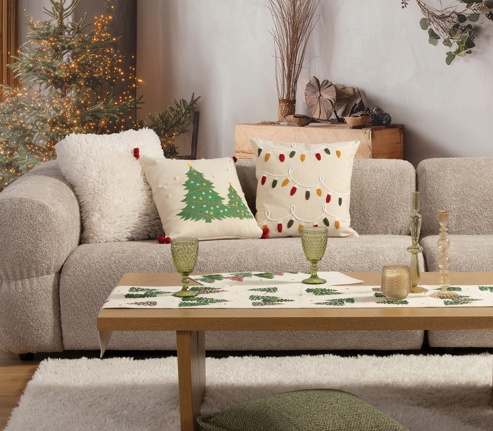 ΧΡΙΣΤΟΥΓΕΝΝΙΑΤΙΚΗ ΤΡΑΒΕΡΣΑ HAPPY HOLIDAY 33X150 NEF-NEF HOMEWARE