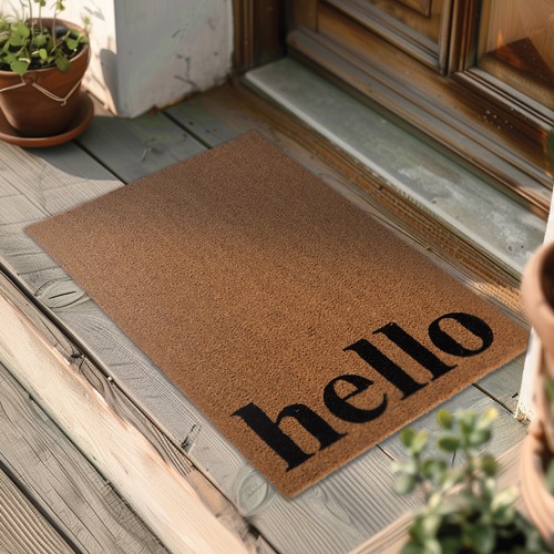 Ταπέτο Εισόδου Nef-Nef Homeware Hello 45X75 Natural